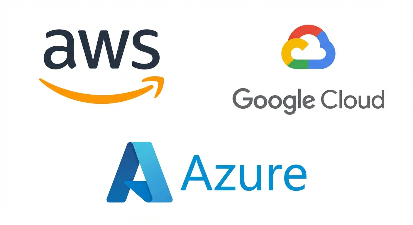 Logotipos de proveedores habituales de la nube