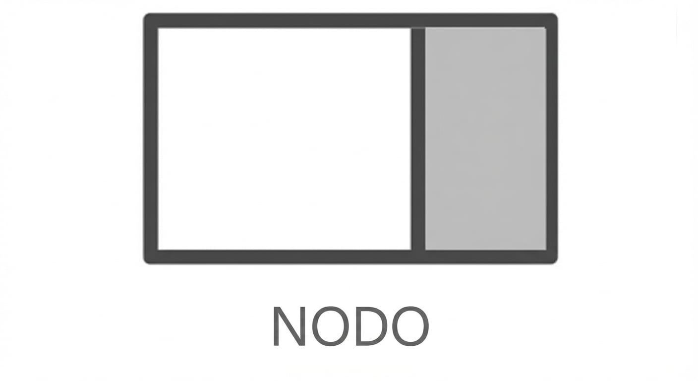 La representación de un nodo en una lista enlazada.