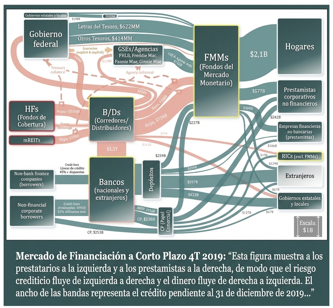 Un gráfico excesivamente complicado intenta mostrar las relaciones entre los mercados financieros y la COVID-19