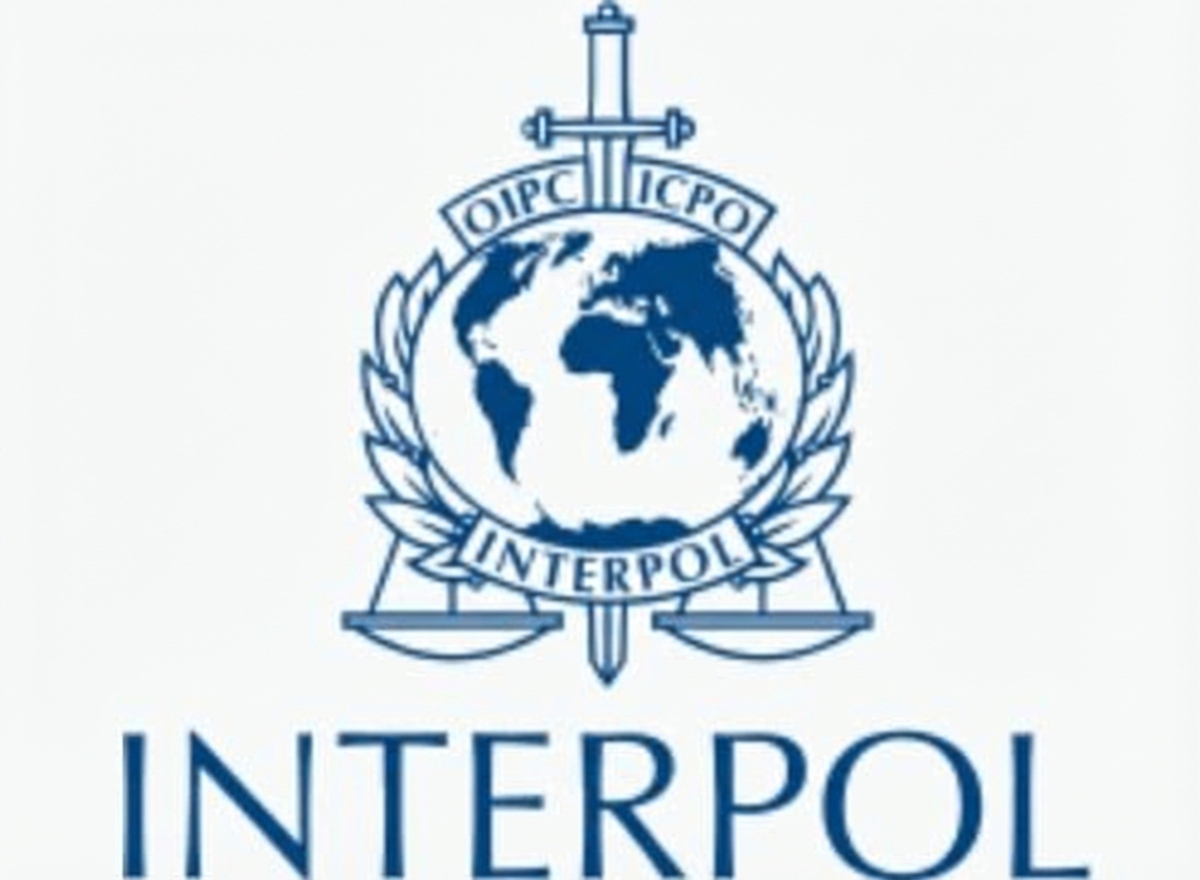 una imagen del sello de Interpol