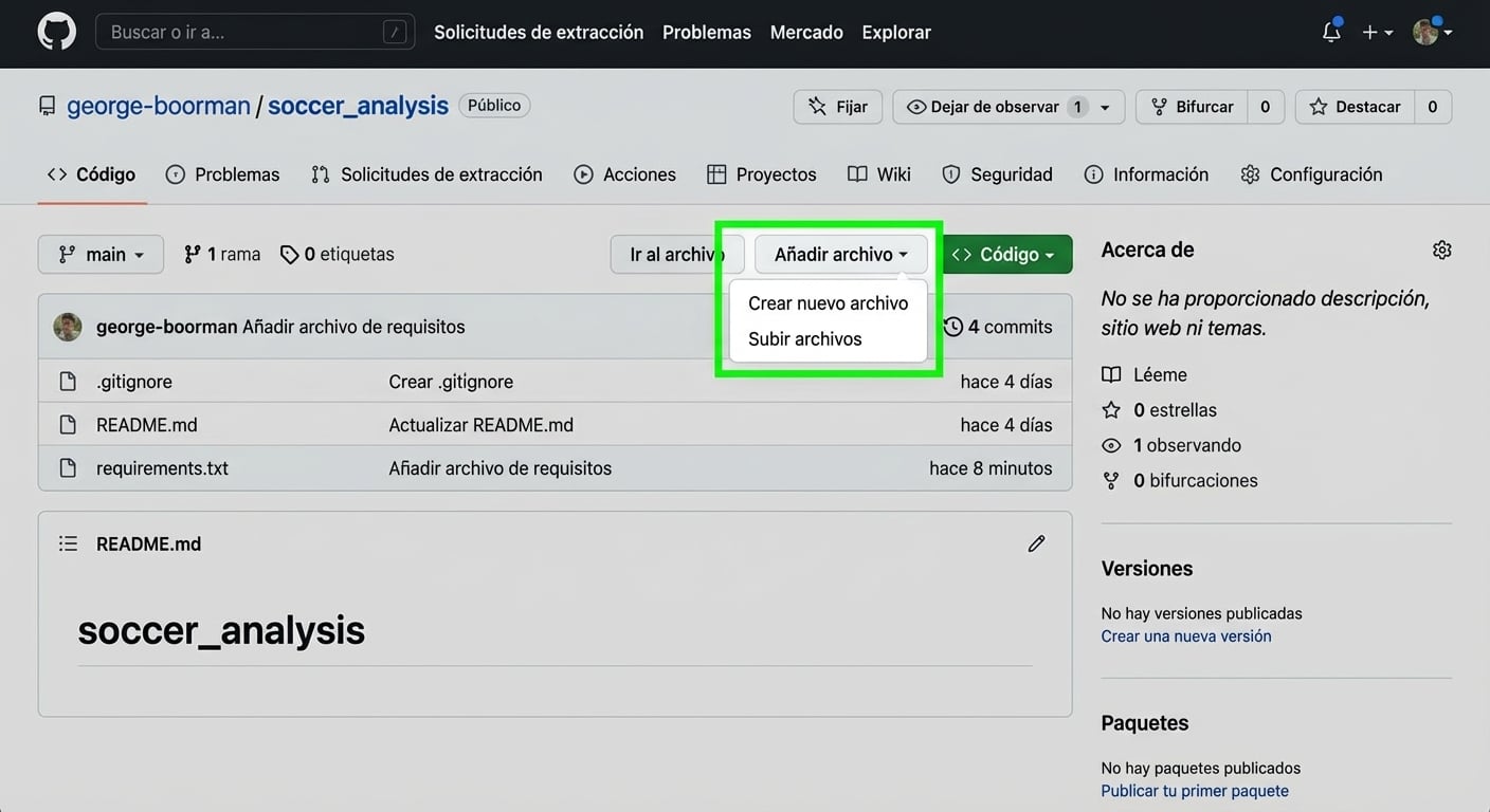Subir un archivo
