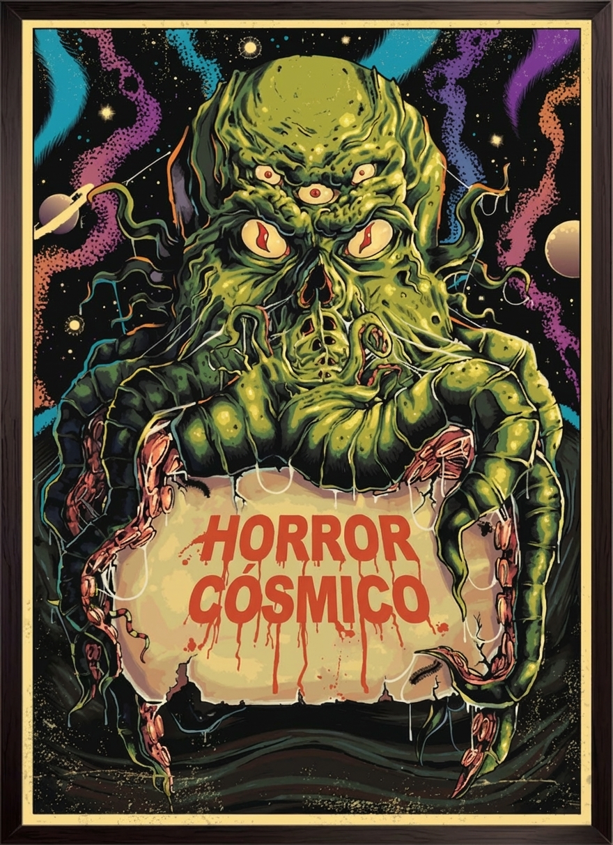 Póster de horror cósmico