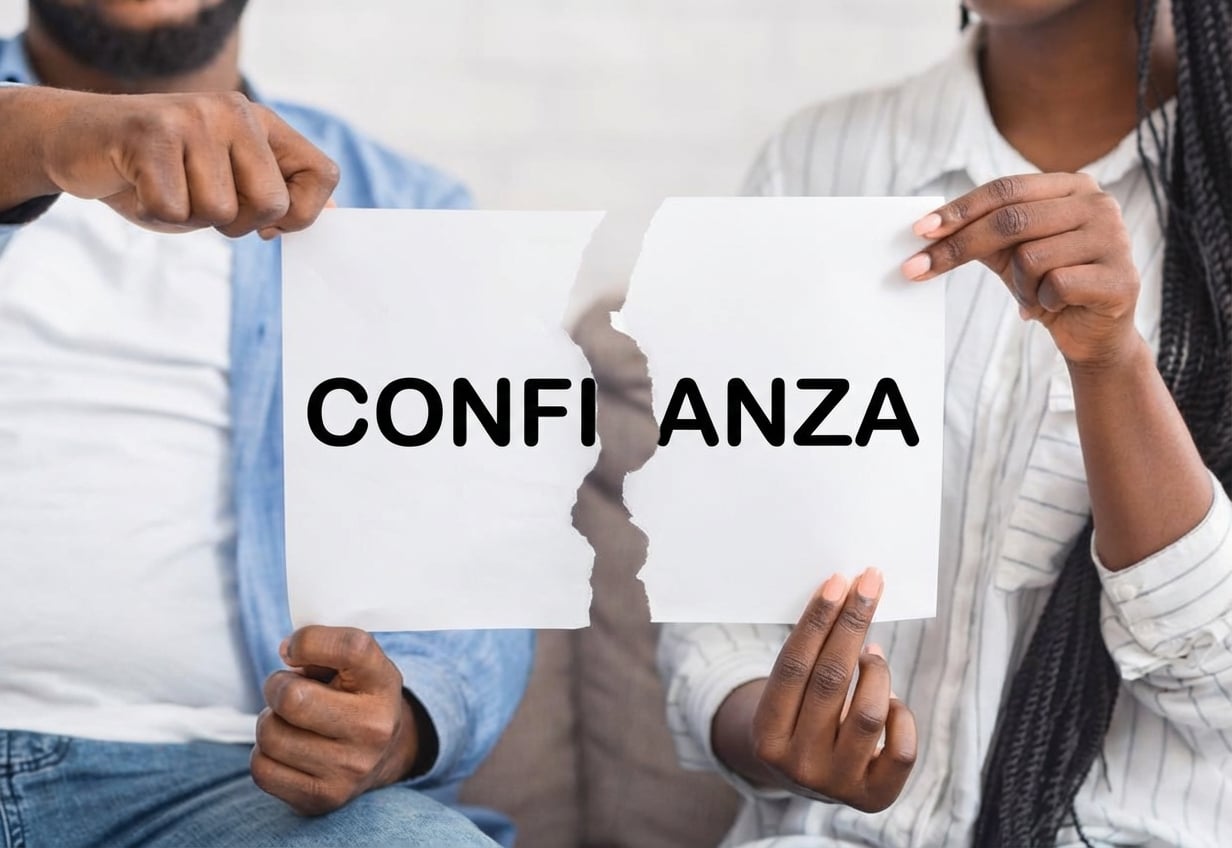 Rompiendo un papel de confianza