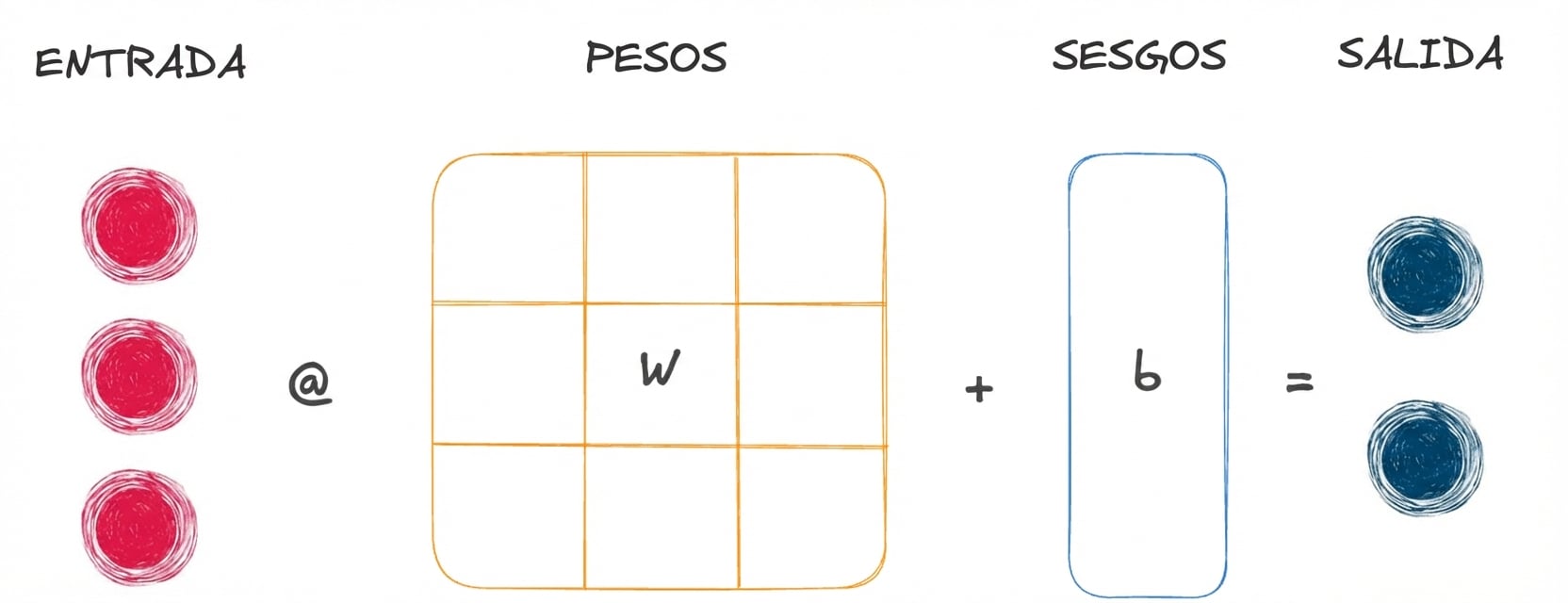 Representación de la operación lineal