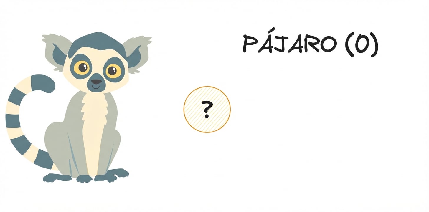 Un lémur con la opción ave