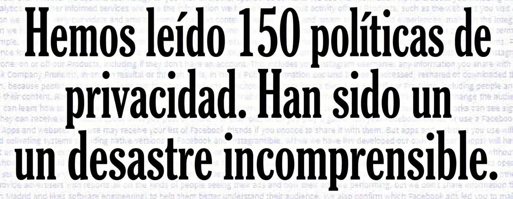 Captura de pantalla del estudio del NYT sobre políticas de privacidad incomprensibles.