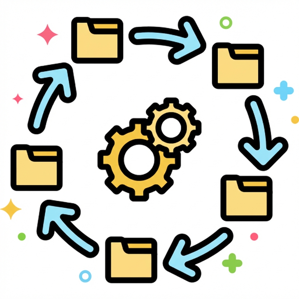 Ilustración del ciclo de vida de los datos.