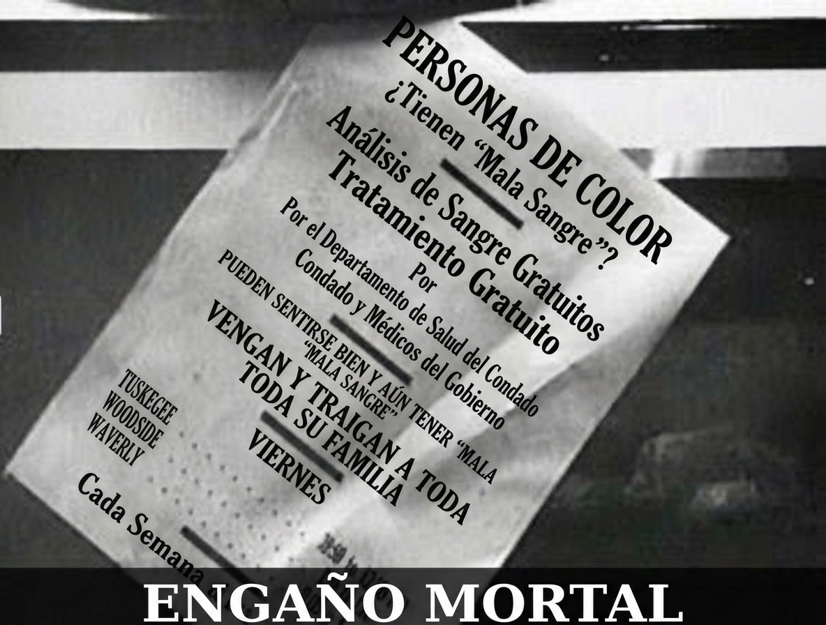 Folleto para atraer participantes al experimento Tuskegee