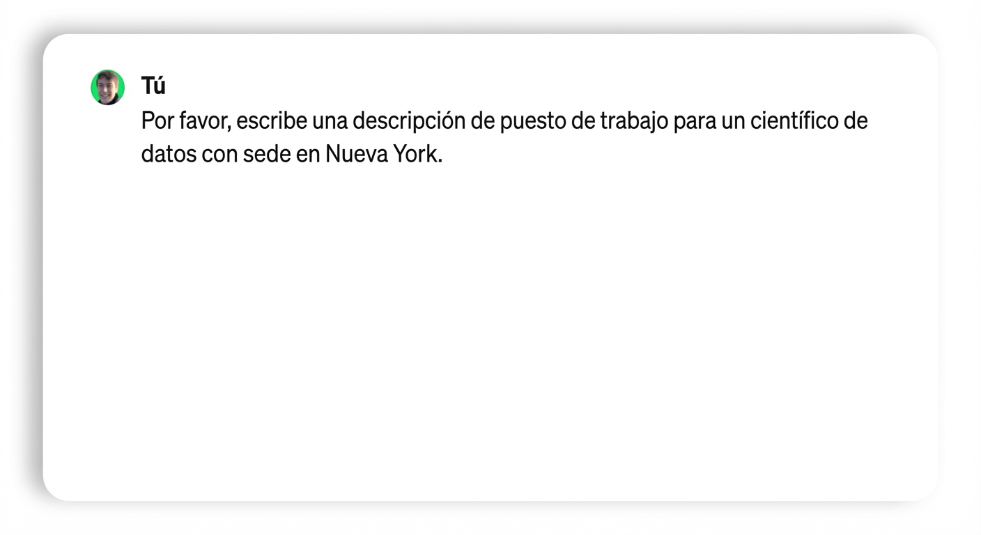Prompt para redactar una descripción del puesto.