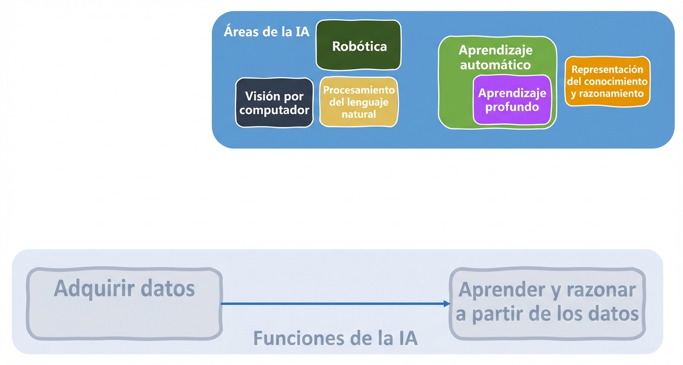 Funciones de la IA y áreas implicadas