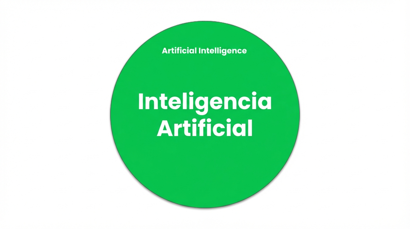 Un círculo que muestra el campo de la IA