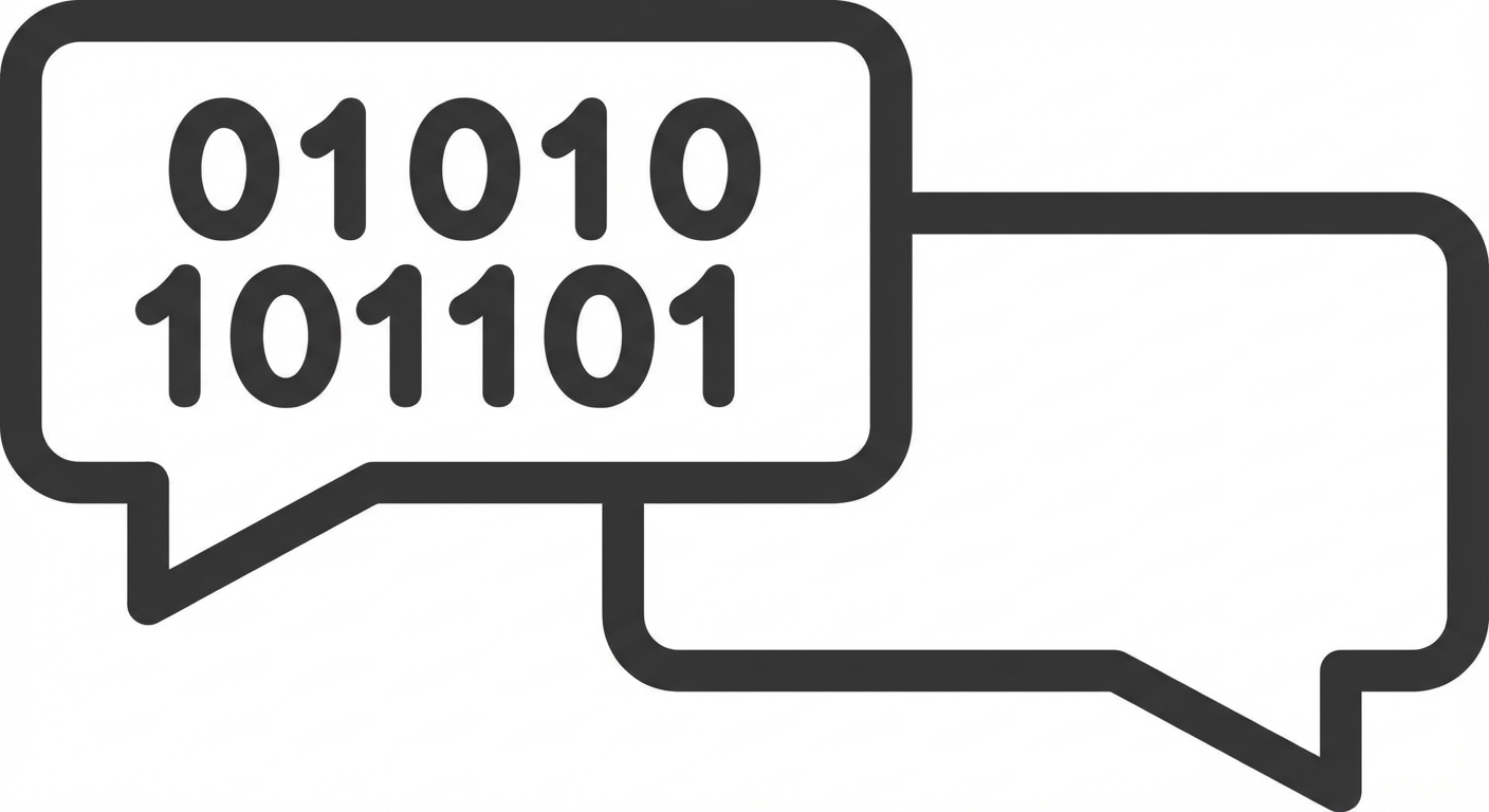 Imagen que representa el habla como números.