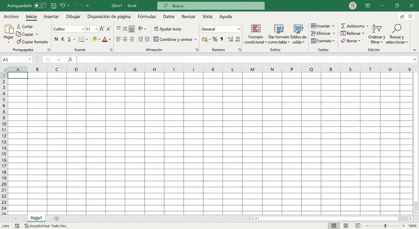 Captura de un archivo de Excel