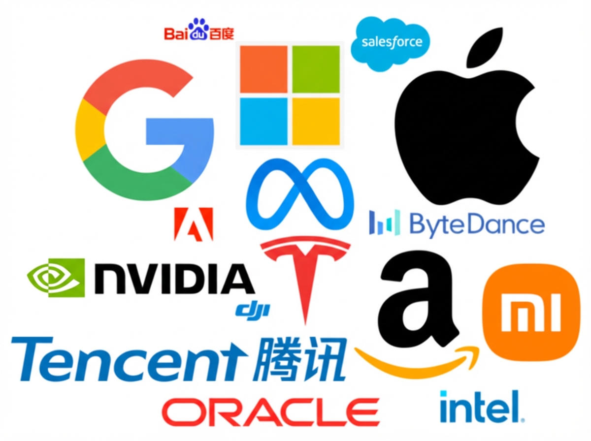 Logotipos de las principales empresas tecnológicas