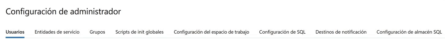Ajustes de administrador del workspace