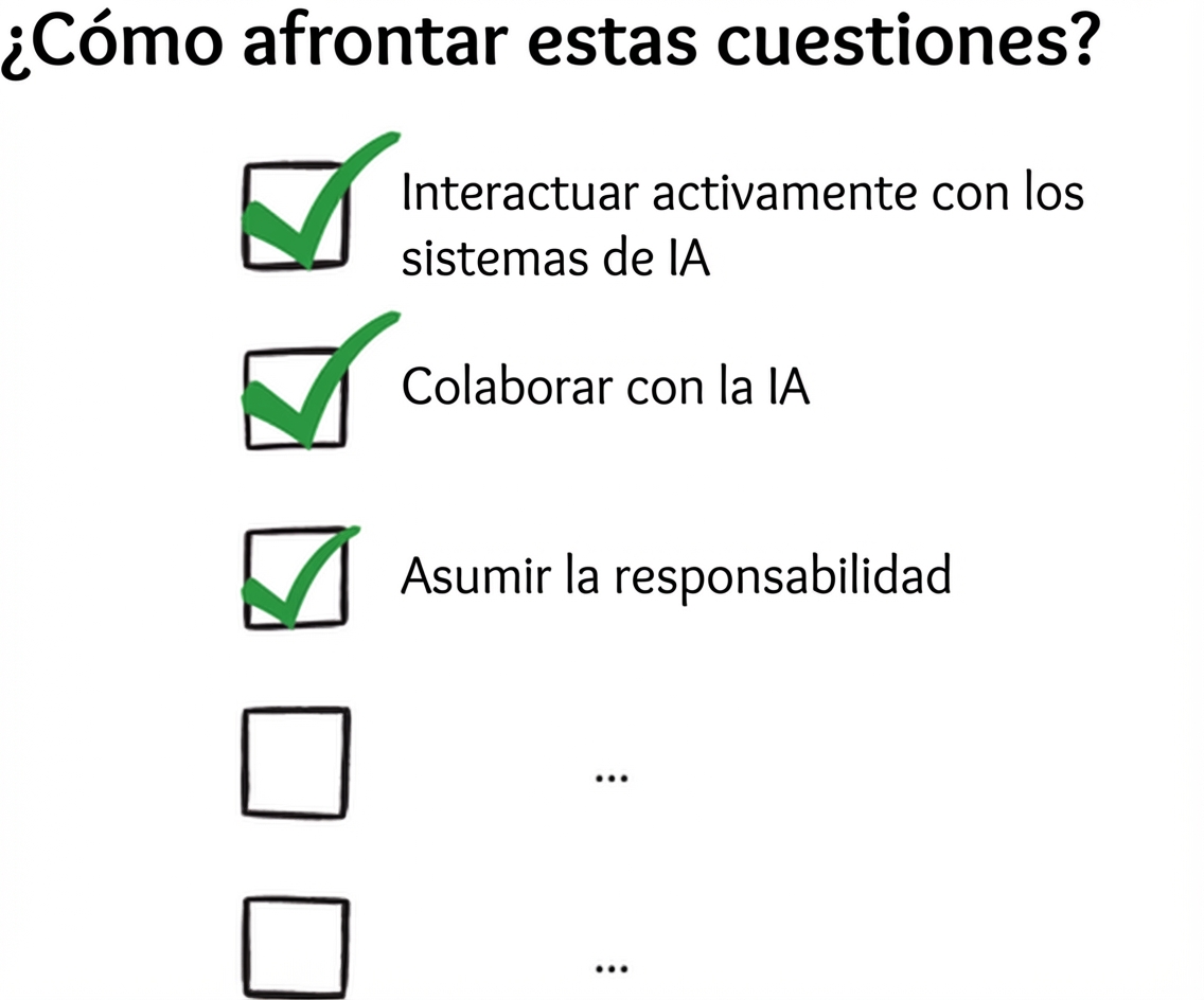 Lista de verificación que especifica los elementos de acción que abordan los retos de equidad.