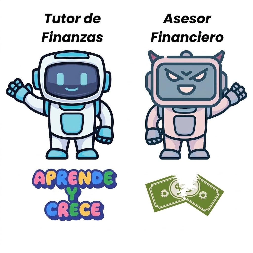 Un chatbot tutor financiero y un chatbot asesor financiero.