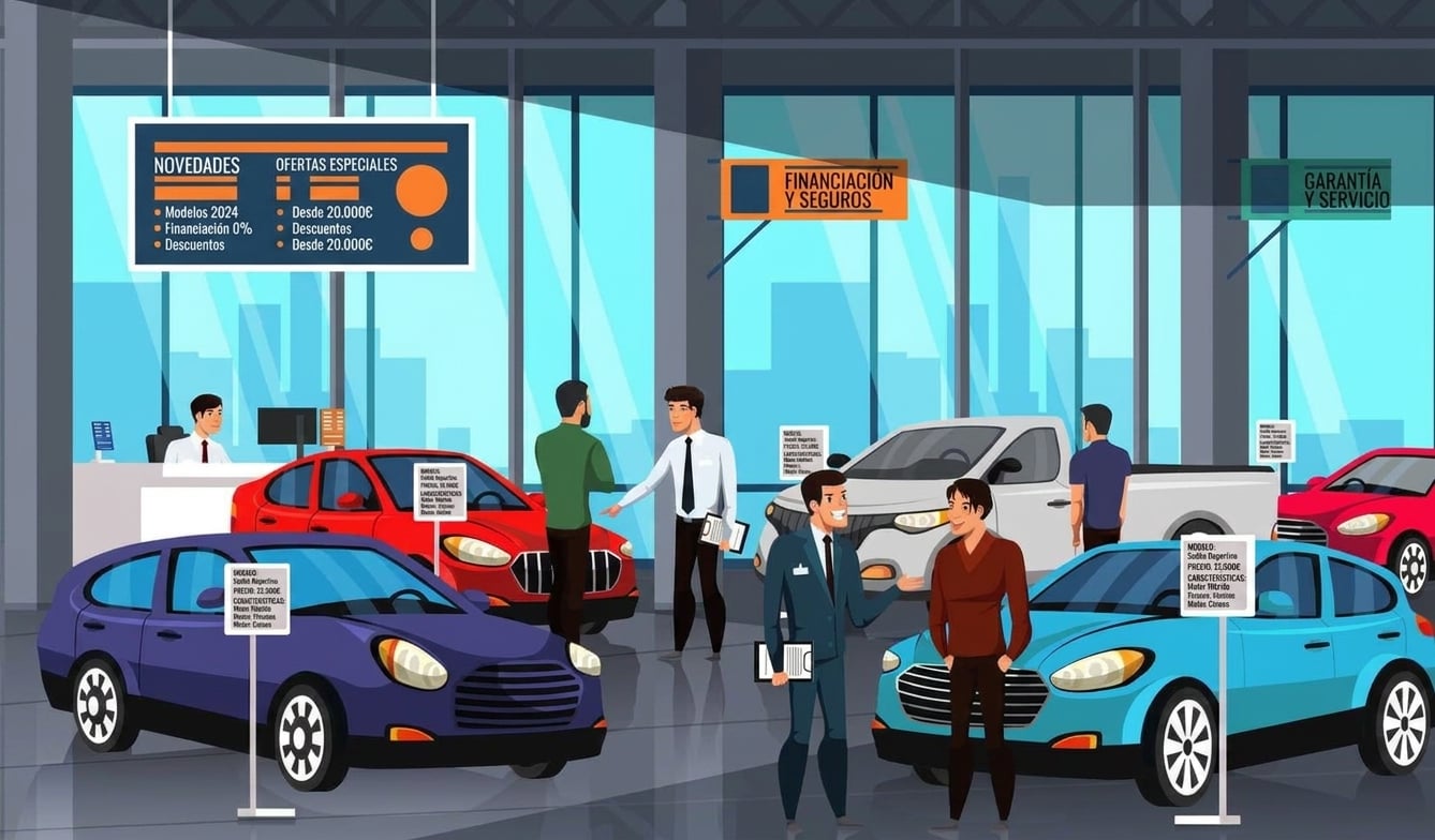 Un concesionario de coches.