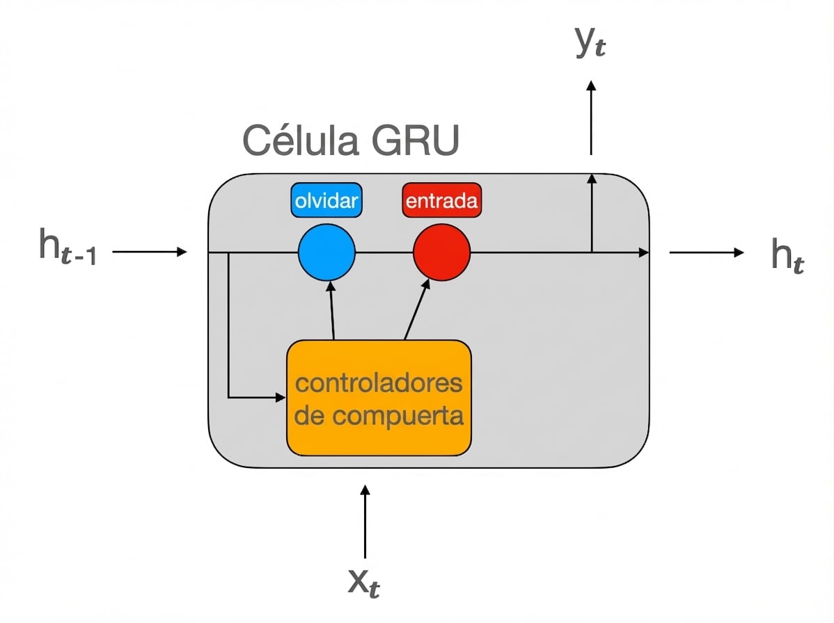 Esquema de la célula GRU.