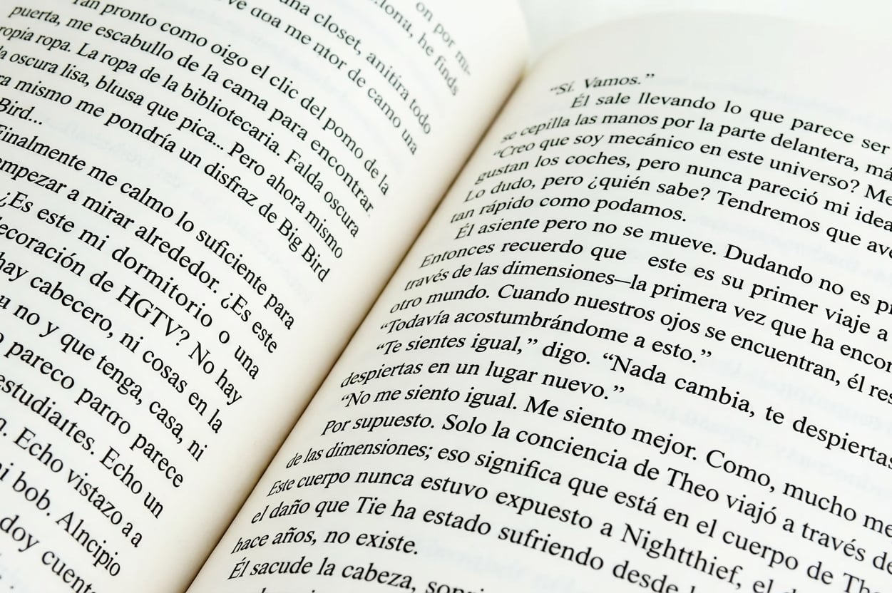 Un libro abierto.