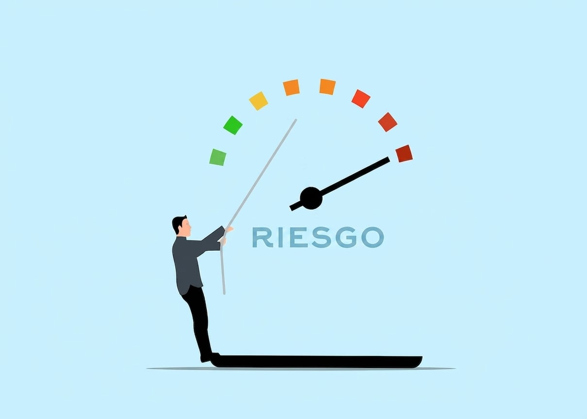 Dibujo de un medidor de riesgo