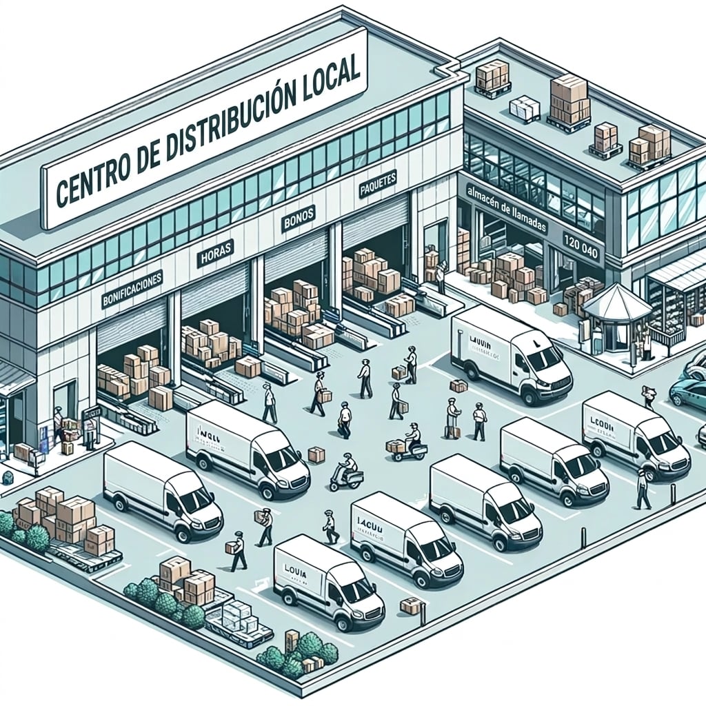 imagen de un centro logístico local