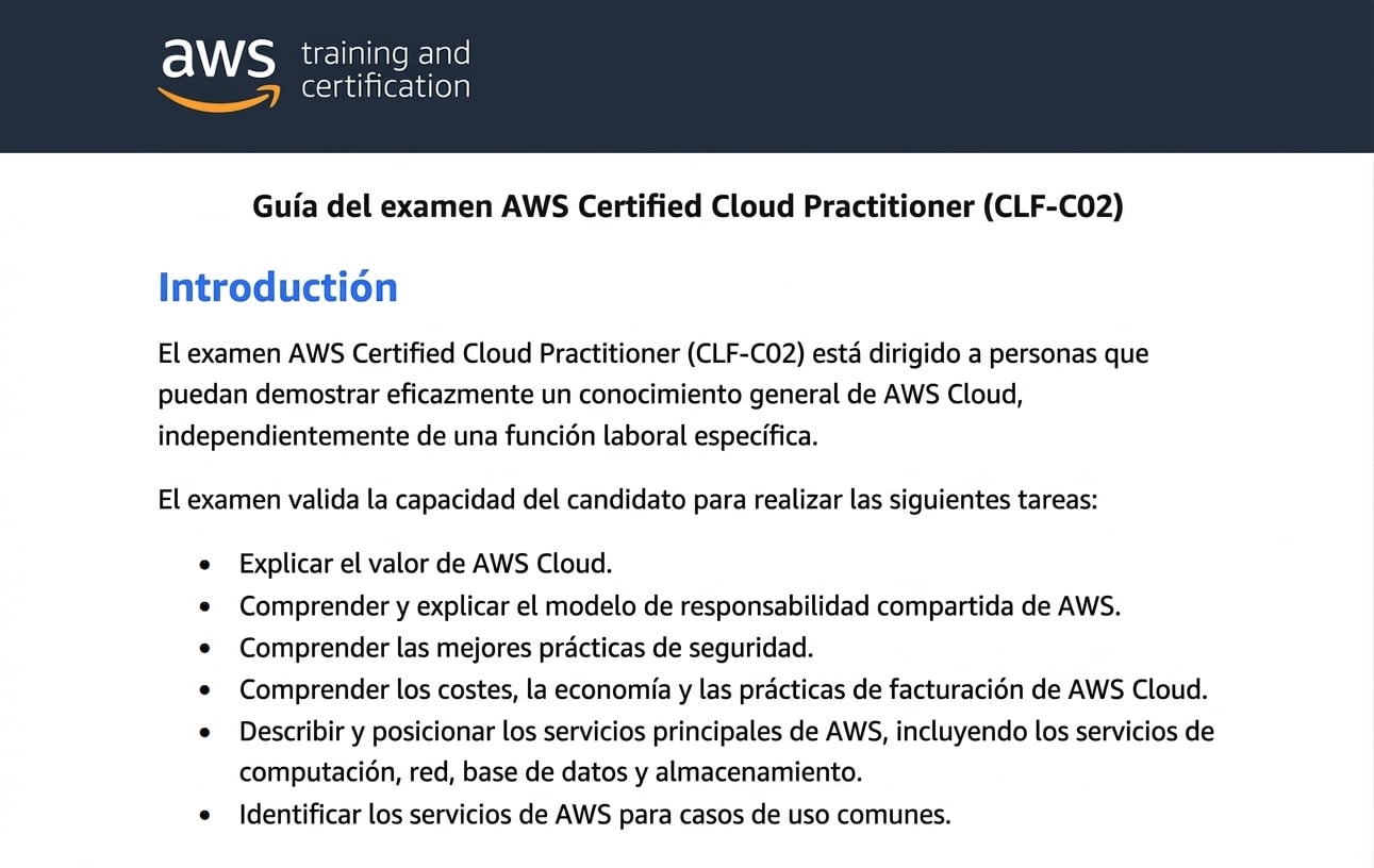 Inicio de la guía del examen CLF-CO2
