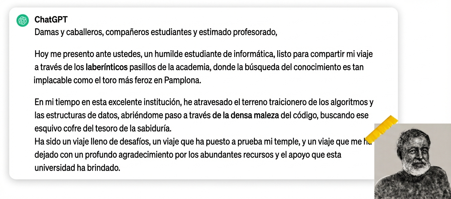 Fotografía de Ernest Hemningway