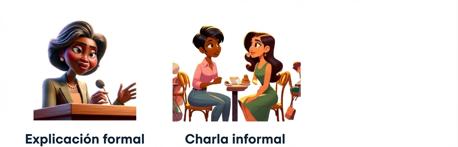 Dos personas manteniendo una charla informal