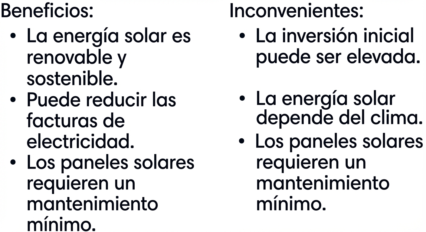 Lista de inconvenientes