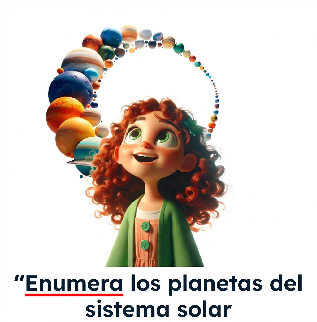 Joven con el prompt "enumera las plantas del sistema solar"