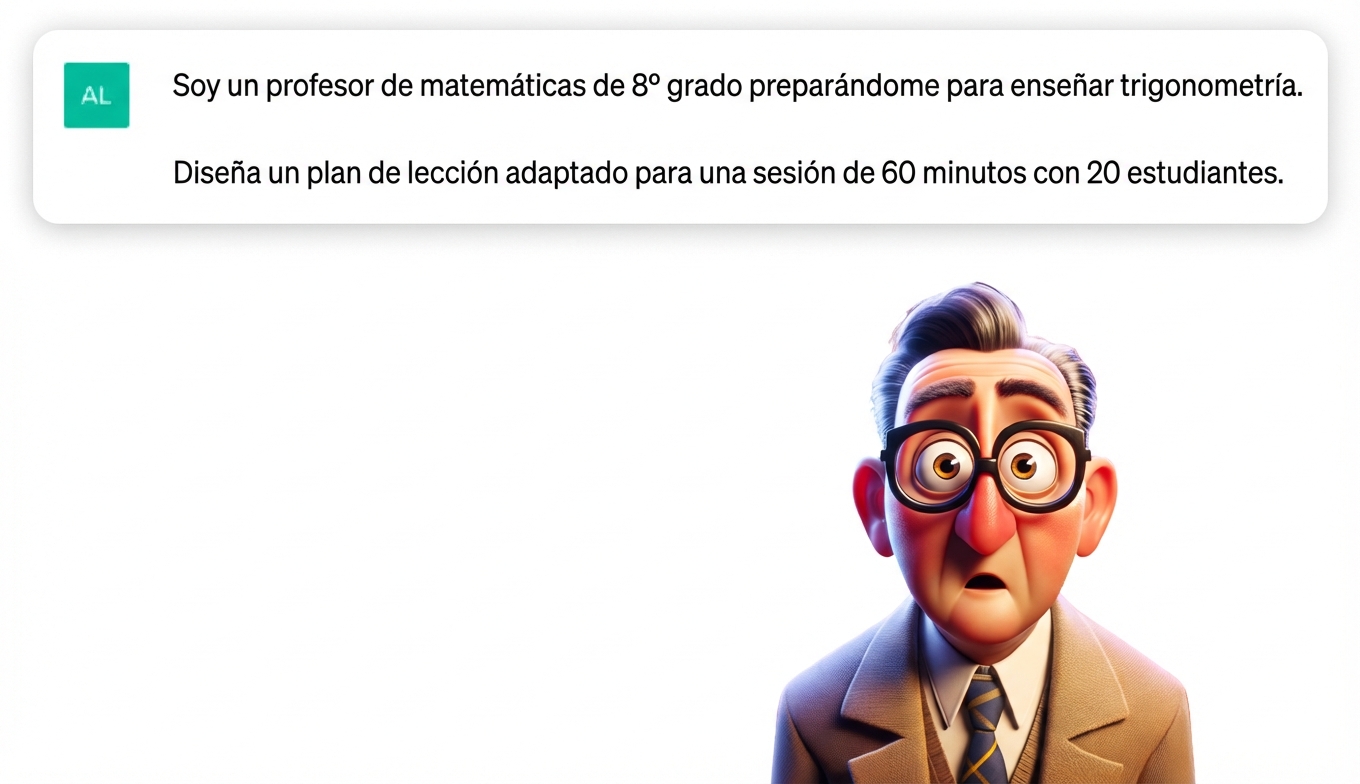 Ilustración de un profesor