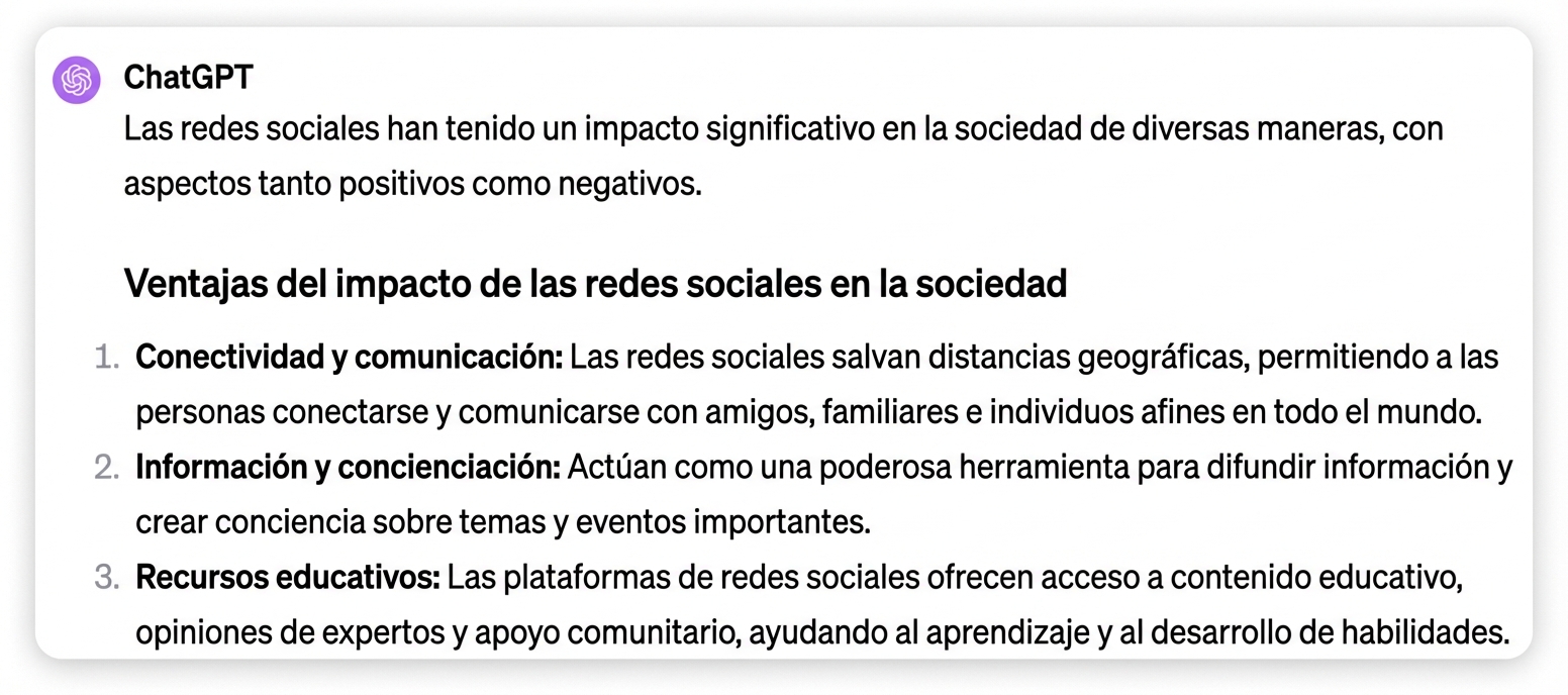 Resultado de un prompt delimitado