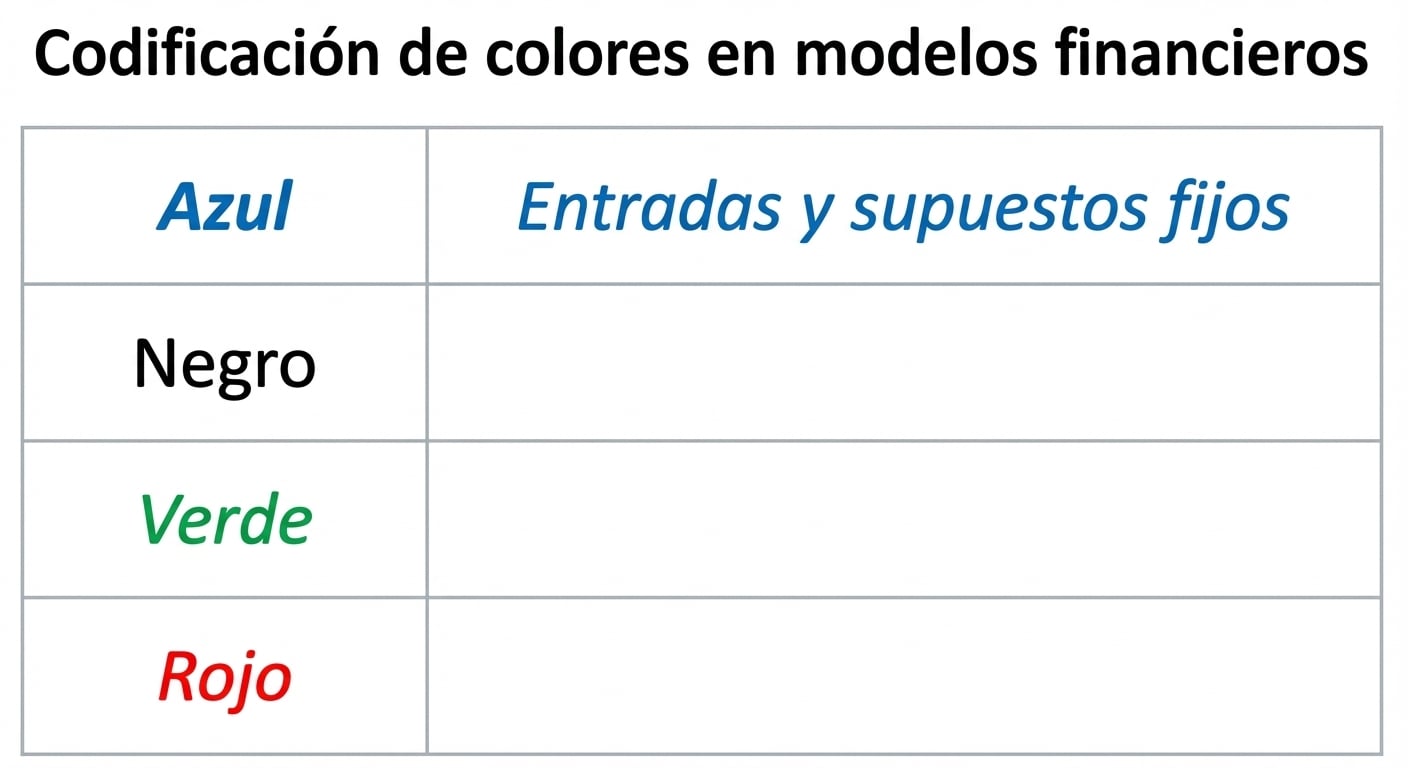 diagrama de colores con azul