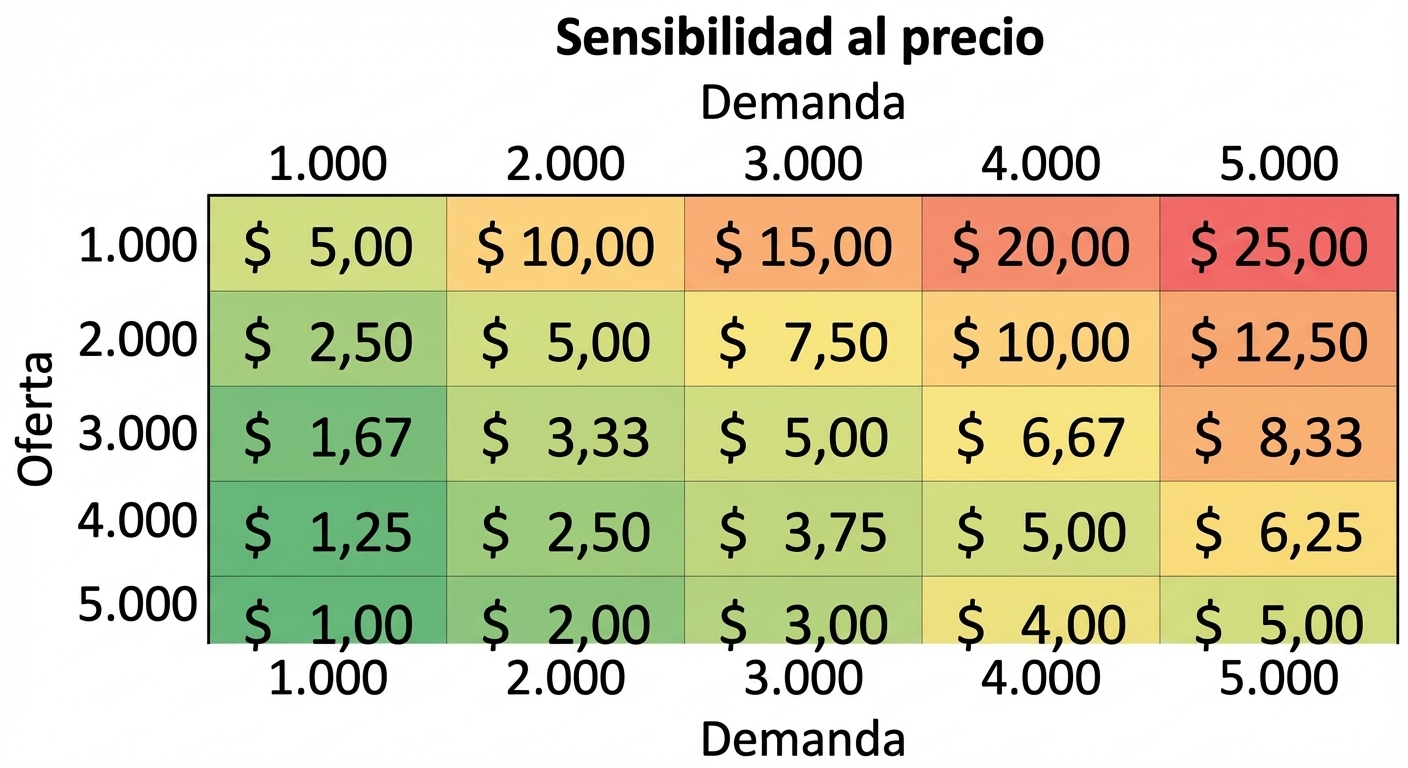 ejemplo de una tabla de sensibilidad