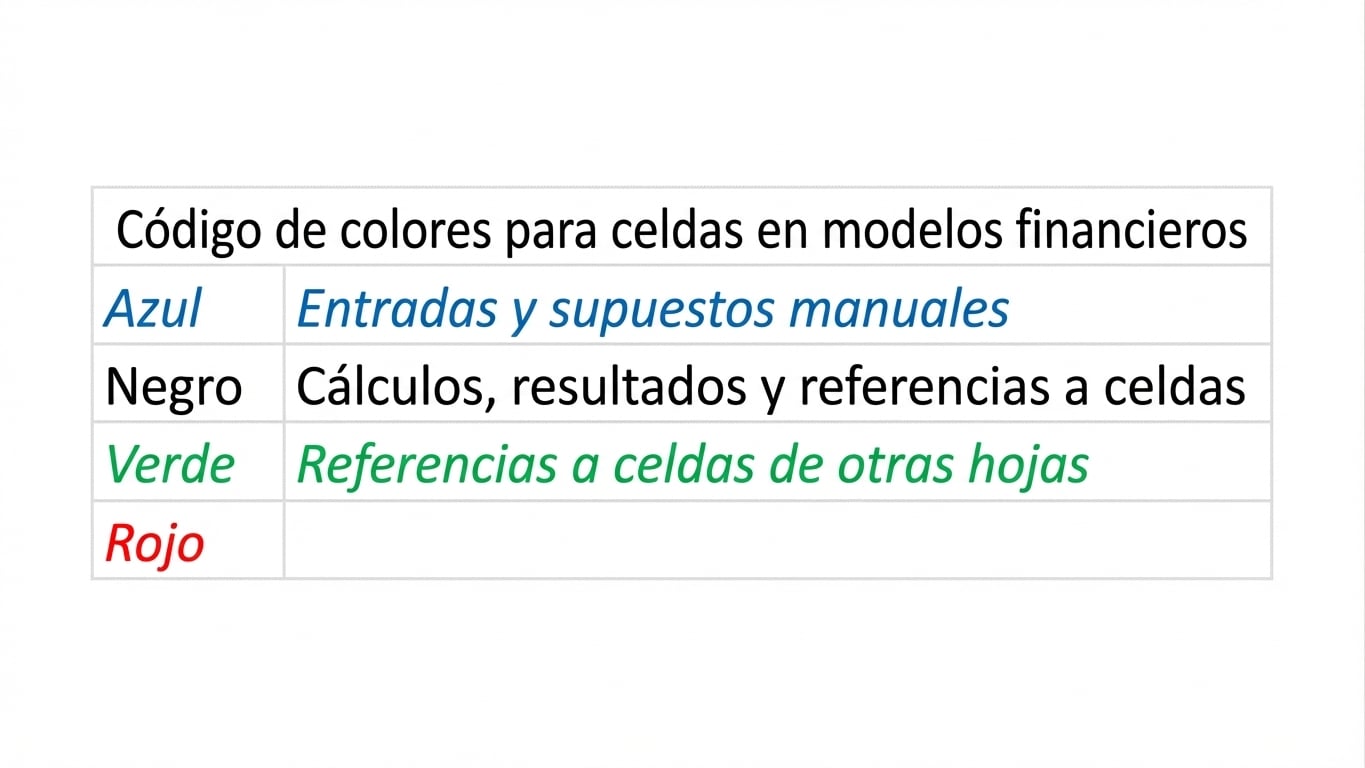 diagrama de colores con azul, negro y verde