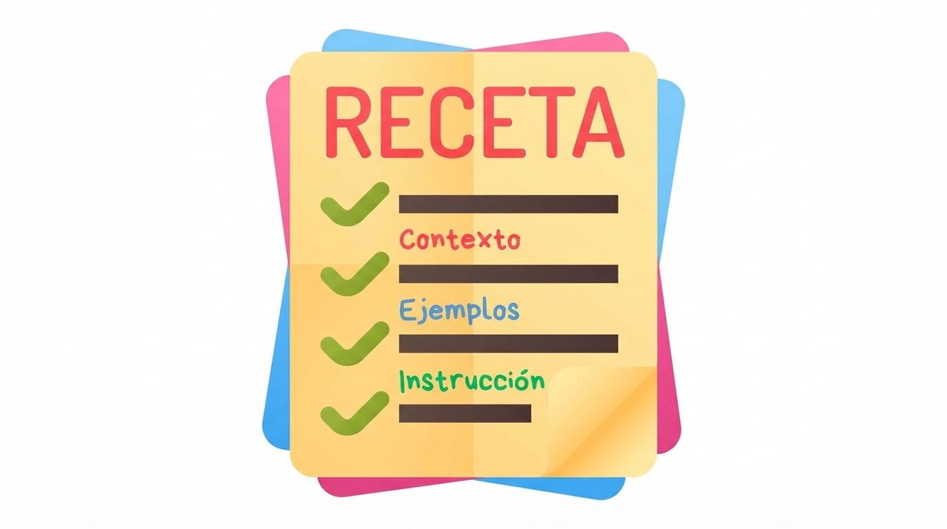 Una plantilla de prompt con marcadores de posición para variables de entrada.