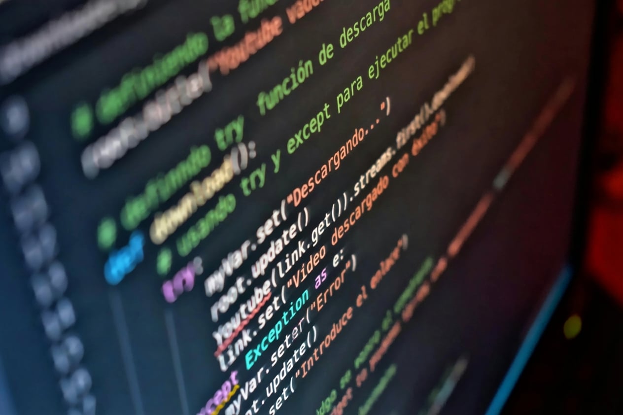 Código de Python en una pantalla