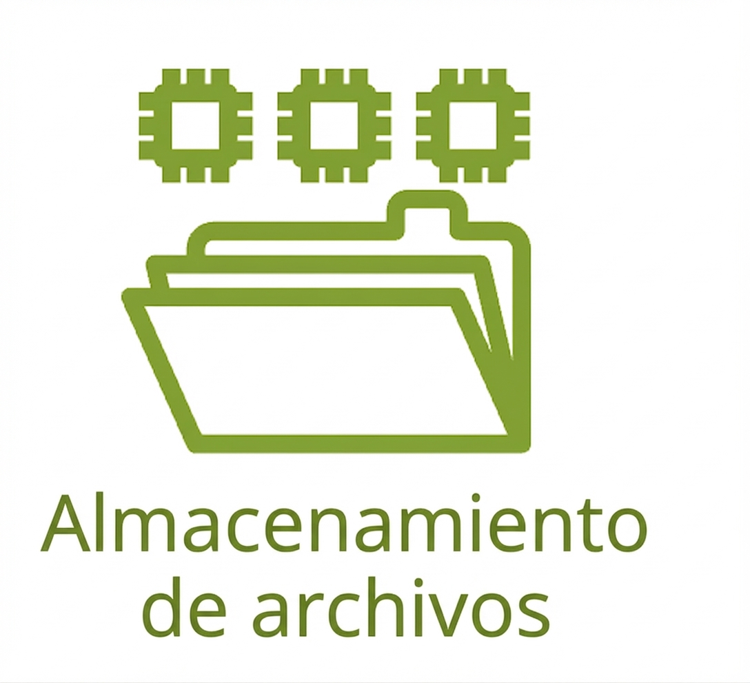 Un icono que muestra almacenamiento de archivos.