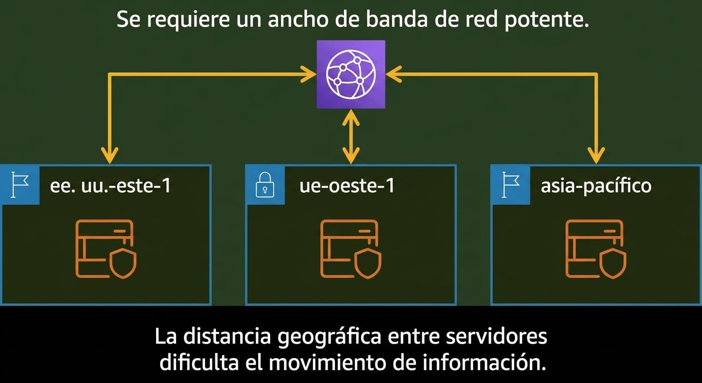 Diagrama de flujo que explica el movimiento de información en la nube.