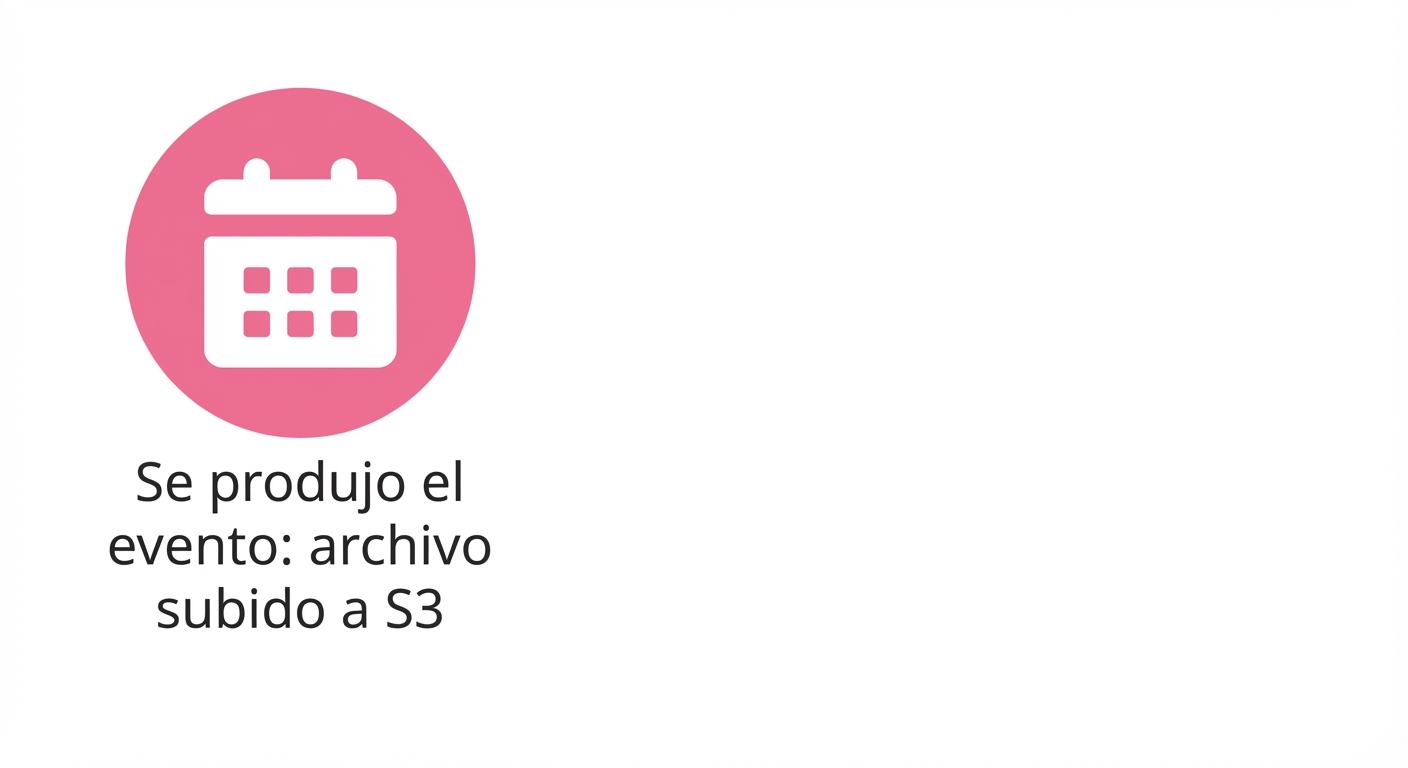 Un ícono que muestra una carga de archivo a S3.