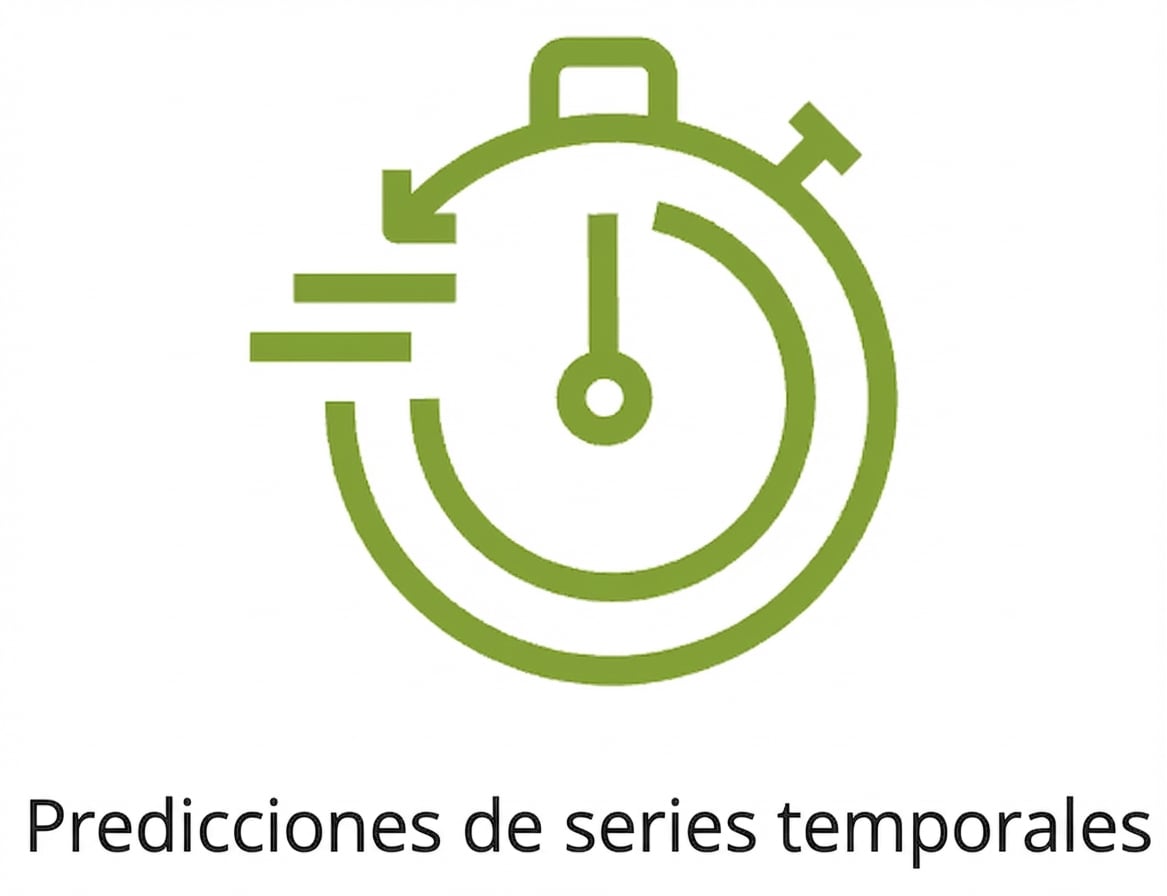 Un icono que muestra predicciones de series temporales.