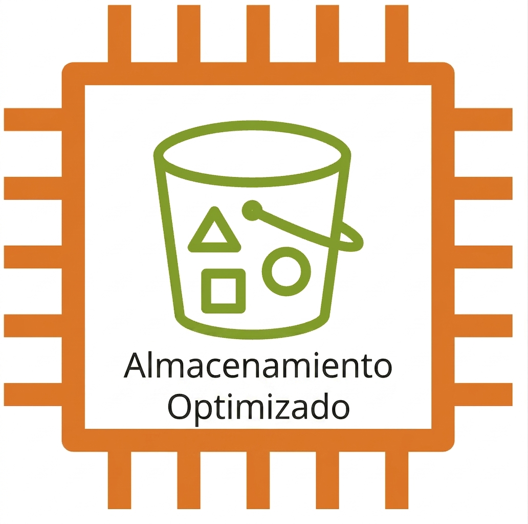Icono de instancia EC2 que muestra una instancia optimizada para almacenamiento.
