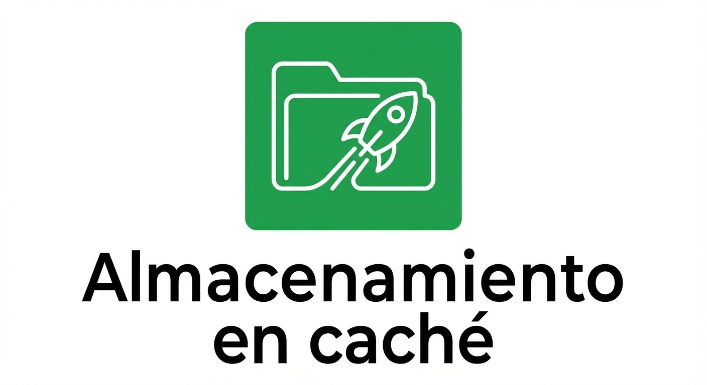 Un icono que muestra almacenamiento caché.