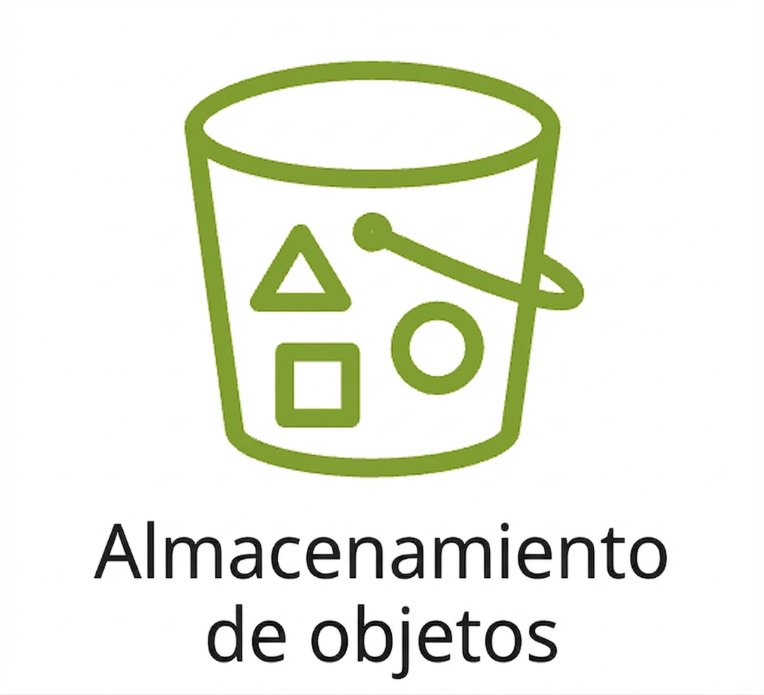 Un icono que muestra almacenamiento de objetos.