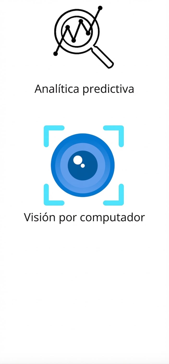 Un icono que muestra visión por computador.