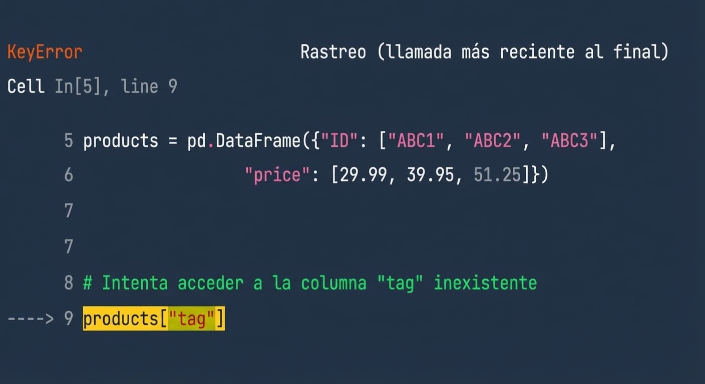 Traceback que muestra la línea de nuestro código que causó el error