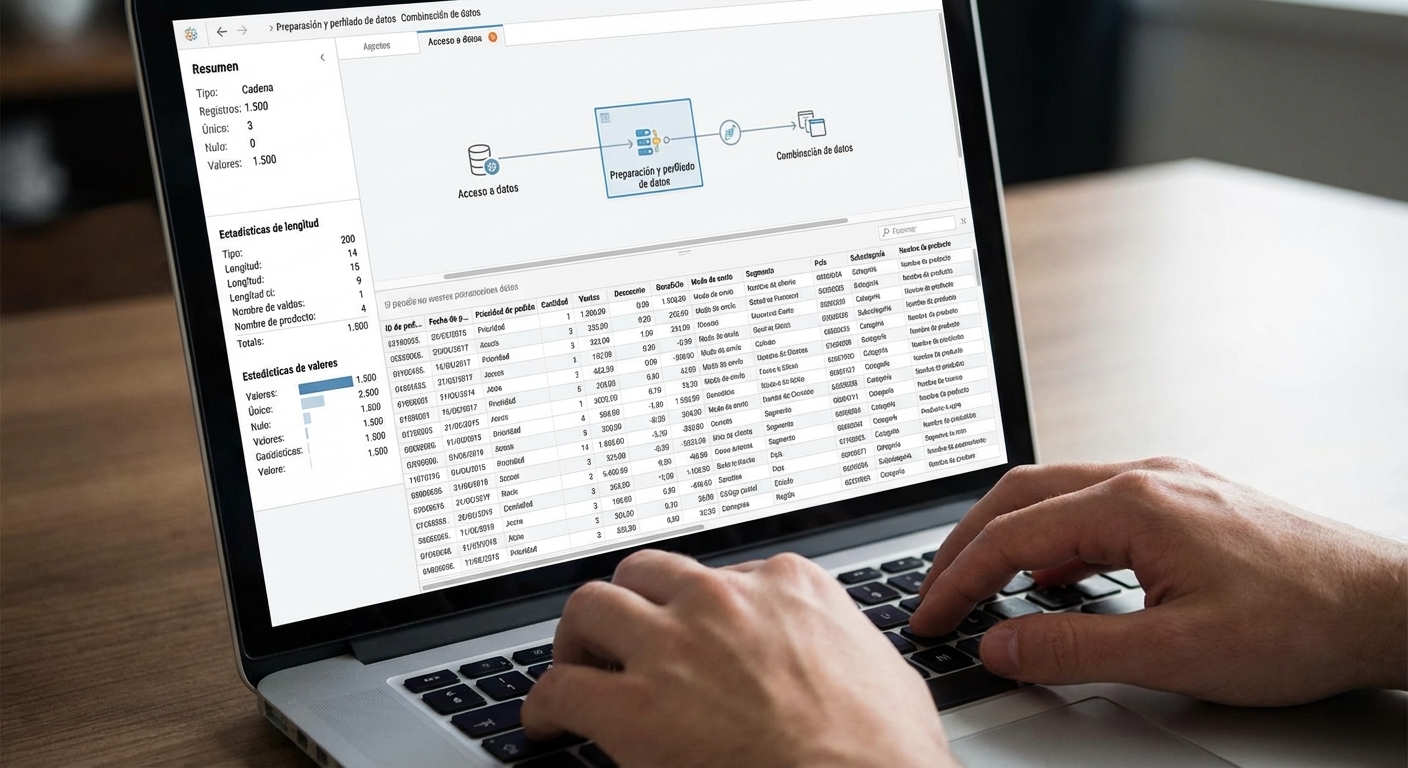 Imagen de una persona usando Alteryx Designer Desktop