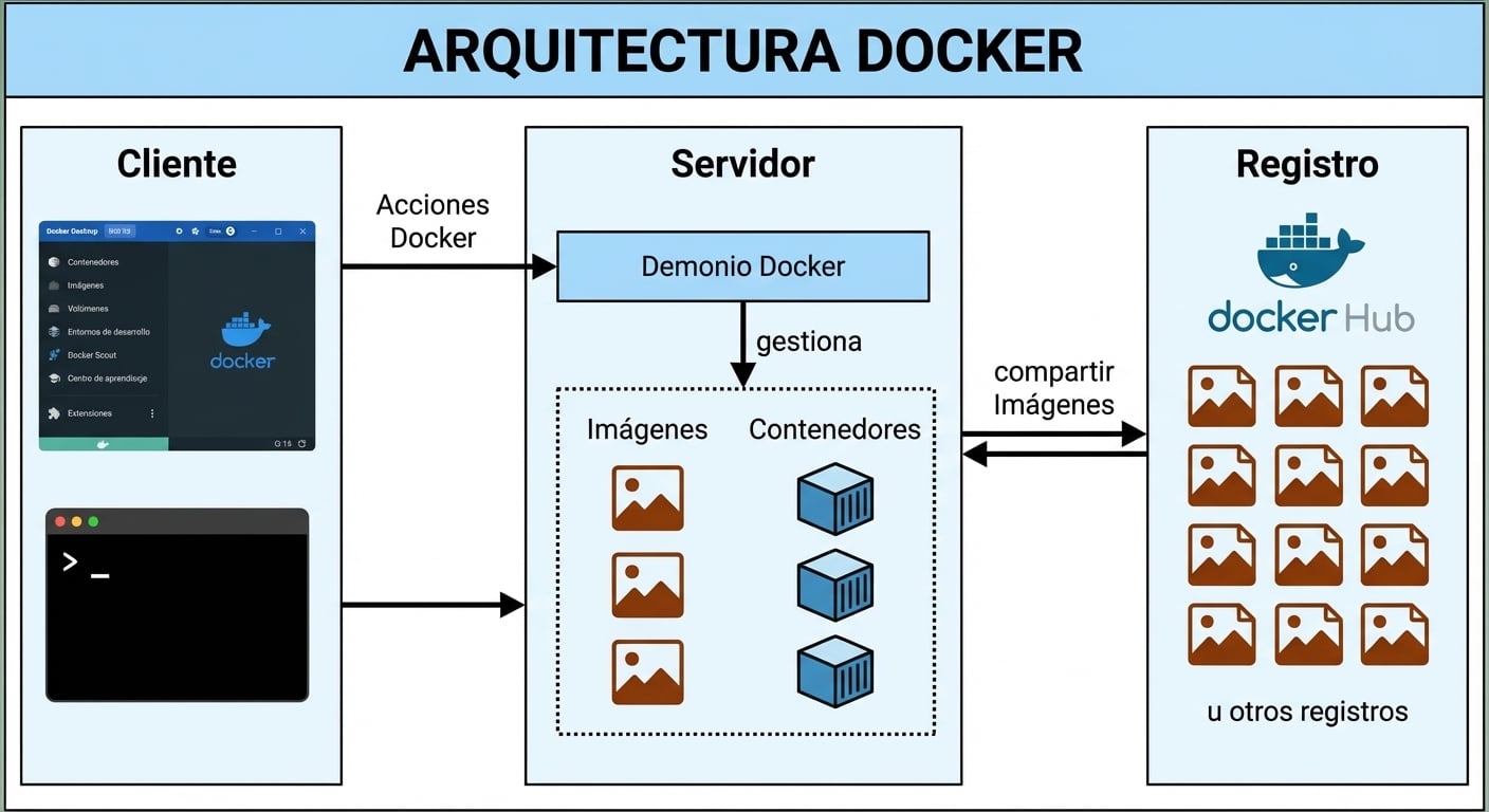 Arquitectura de Docker - Registro de Docker