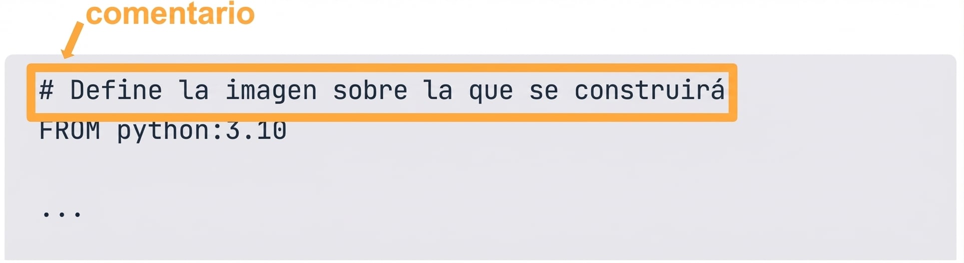 Dockerfile: comentario